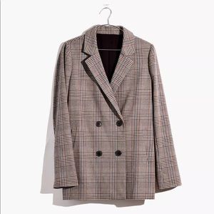 NWT Madewell Caldwell Double-Breasted Blazer in Menswear Plaid - Size Medium